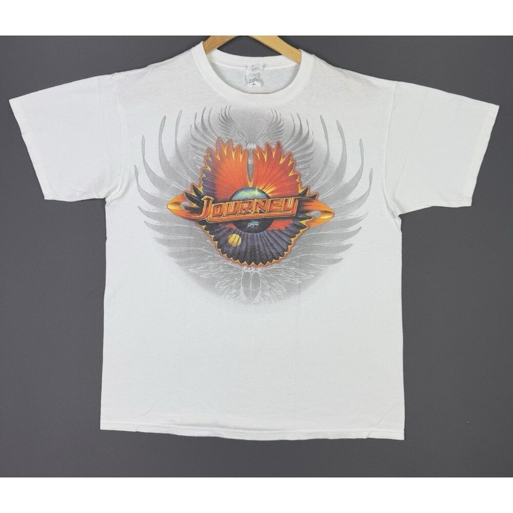 Vintage Y2K Journey Band Tee Tour Concert Promo Album White Large Anvil Tag Rare